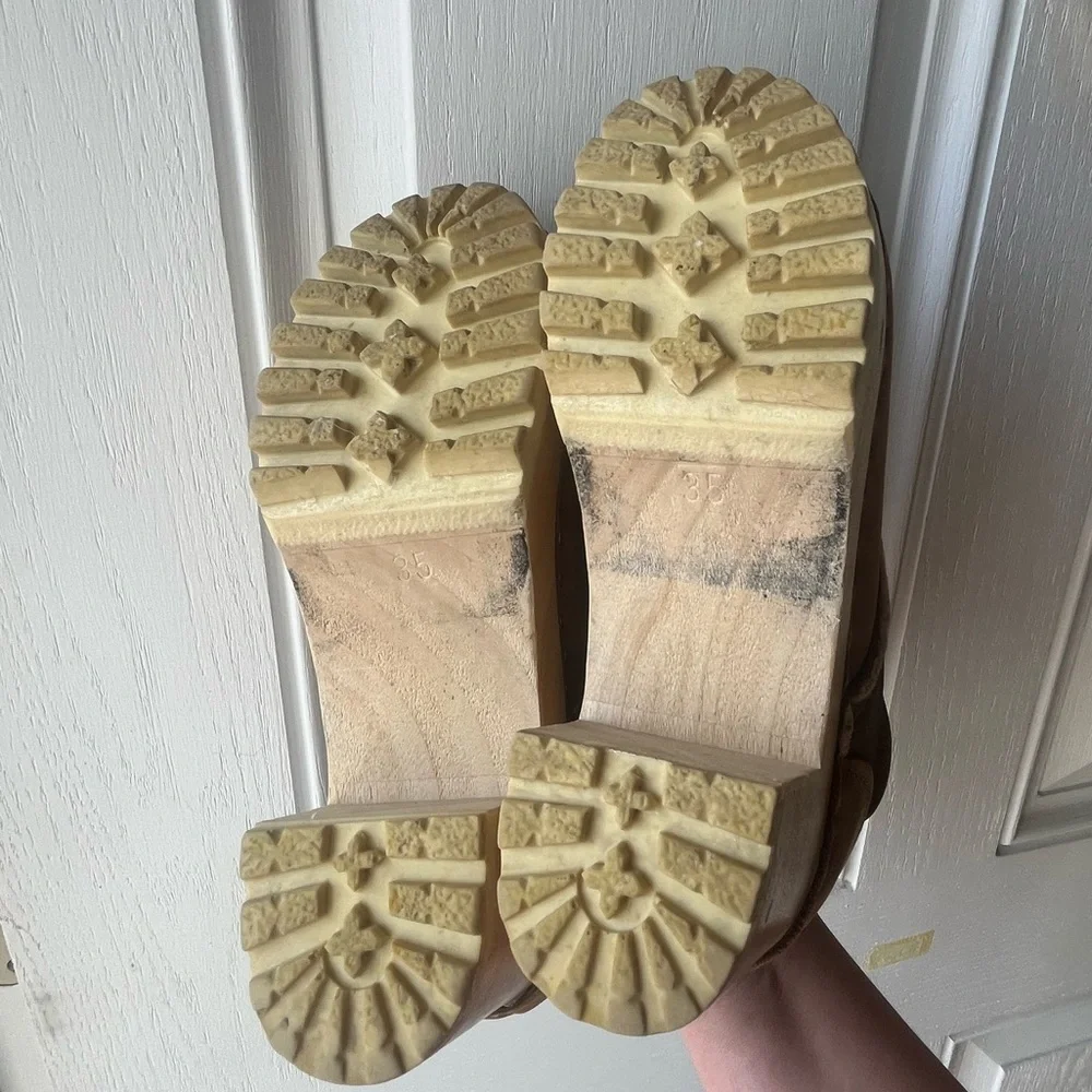 No.6 Lander Lace Up Shearling Clog Boots size 5.5 (35) women’s shoes